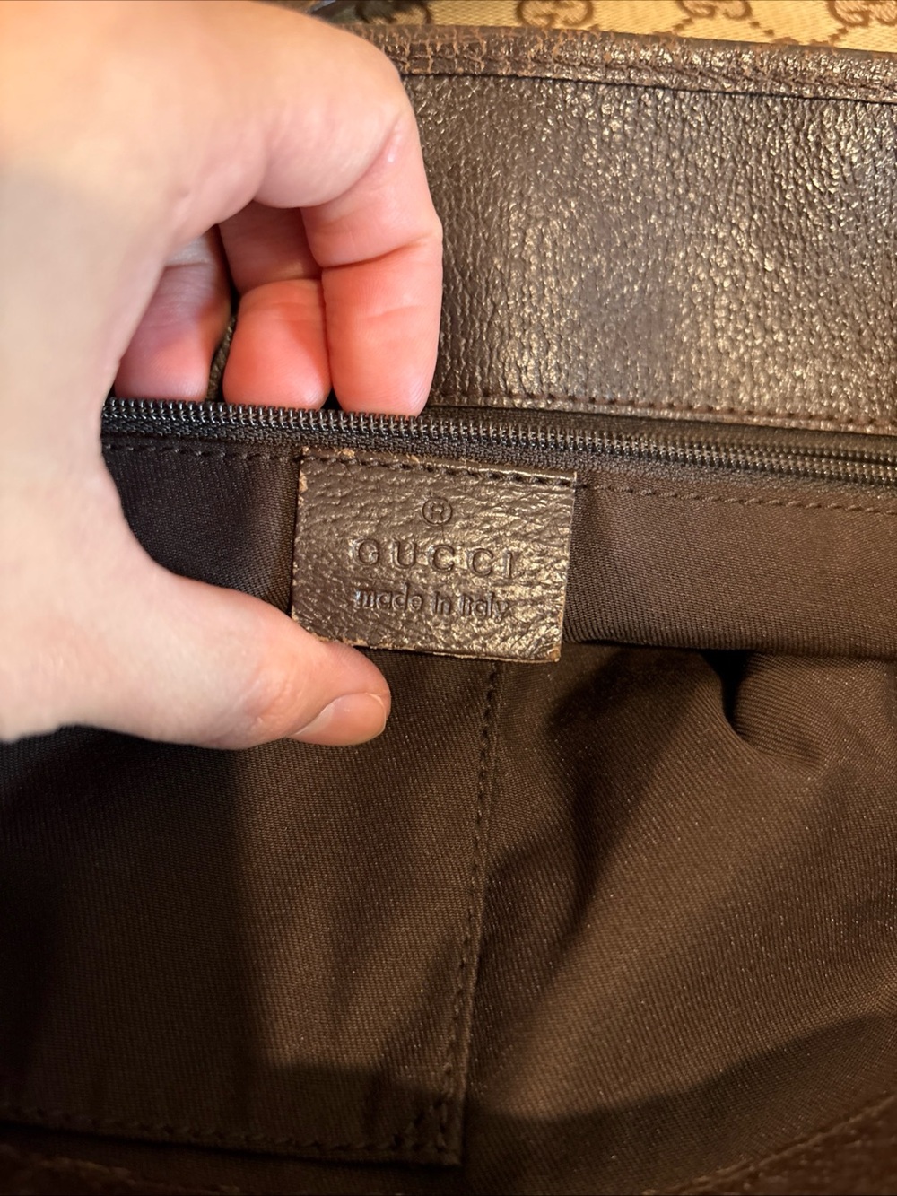 Gucci Beige/Brown GG Supreme Canvas Tote with Leather Straps - Picture 8 of 16